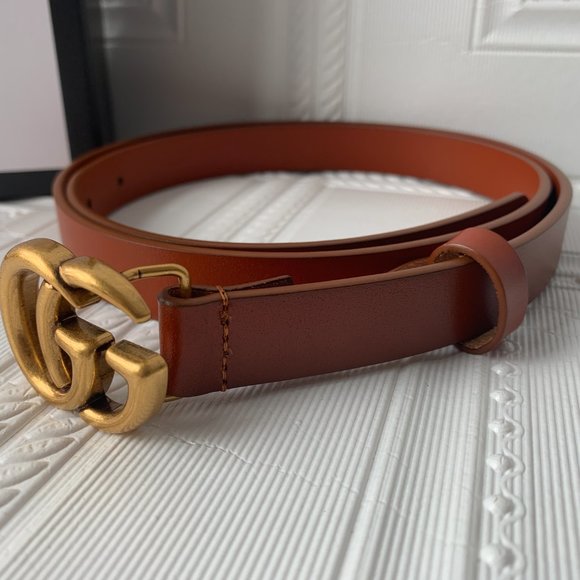 Cheap and affordable leather belt with double G bu main image 5
